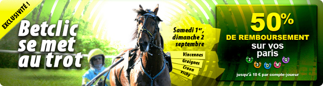 image Betclic Turf - Offre 100% Trot ce week-end