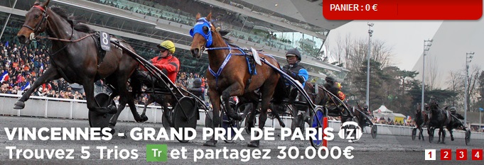 30.000 euros en jeu sur ZEturf.fr pour le Prix de Paris.