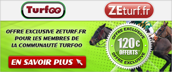 Bonus ZEturf.fr 120 € avec Turfoo.fr
