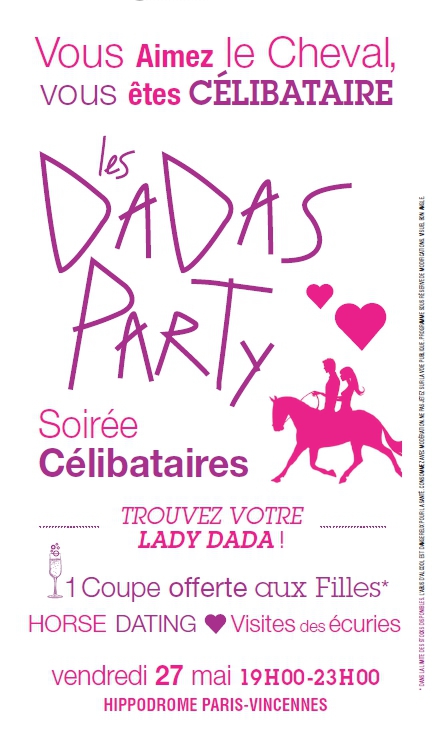 Dadas Party Soirée Célibataires - Horse Dating sur l'hippodrome de Vincennes