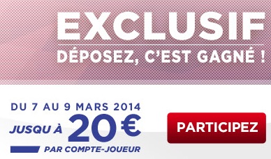 20 euros offerts grâce au Dépôt Booster de Betclic