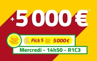 e-Pick 5 boosté de 5000 € mercredi à Agen