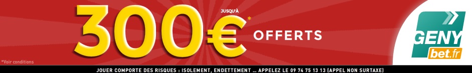 Genybet propose un bonus exceptionnel de 300 euros !
