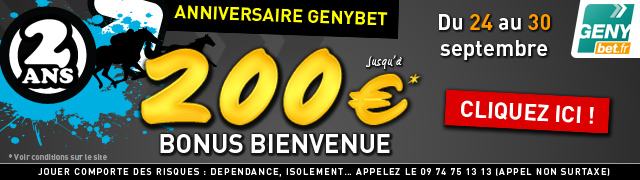 image Anniversaire GenyBet - Bonus de 200 â‚¬ !