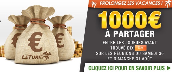 Leturf.fr : 1000 euros à gagner