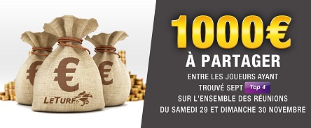 1.000 euros à partager sur Leturf