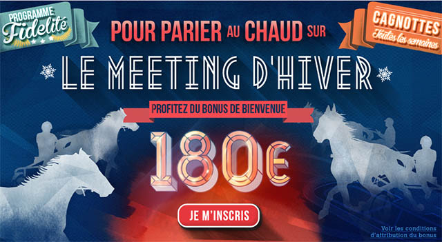 image ZEturf - un bonus de 180 â‚¬ pour parier sur le meeting d'hiver