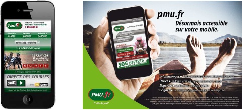 Site PMU.fr sur Mobile primé