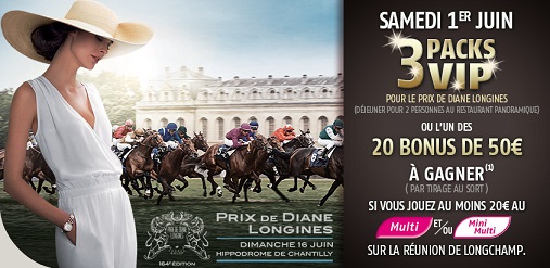 3 Packs VIP pour le Prix de Diane !