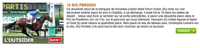 L'outsider de Mister Turfoo Rio Perdido s'impose !