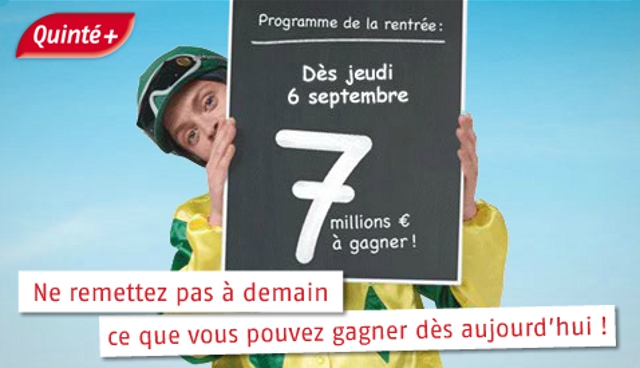 image La Tirelire QuintÃ© de la rentrÃ©e revient ! 7 millions d'euros en jeu