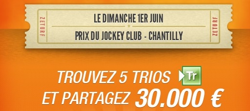 Jockey Club : 30.000 euros à gagner sur Zeturf