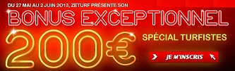 200 euros de bonus sur Zeturf.fr !