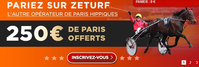 250 euros de bonus sur ZEturf.fr.