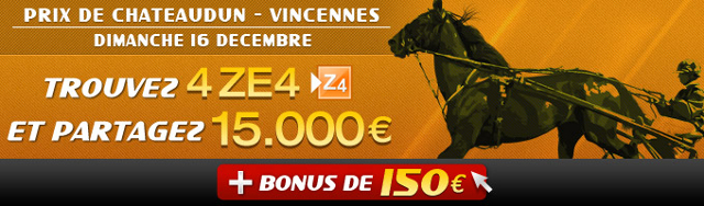 image Cagnotte de 15 000 â‚¬ sur ZEturf ce dimanche