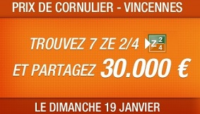 30.000 euros à gagner sur Zeturf