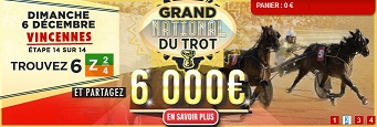 6.000 euros en jeu sur ZEturf.fr