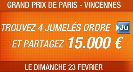 15.000 euros à gagner sur Zeturf.