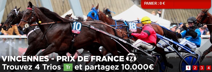 10.000 euros en jeu sur ZEturf.fr pour le Prix de France !